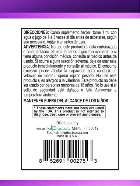 ELP ESSENTIAL - ELP ESSENTIAL Valerian Root Extract Drops 2 Fl.Oz. - The Red Vitamin MX - Suplementos Alimenticios - {{ shop.shopifyCountryName }}