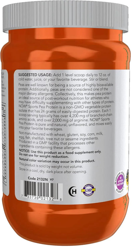 NOW SUPPLEMENTS - NOW Foods Sports Nutrition Pea Protein Unflavored 340Gr. - The Red Vitamin MX - Suplementos Alimenticios - {{ shop.shopifyCountryName }}