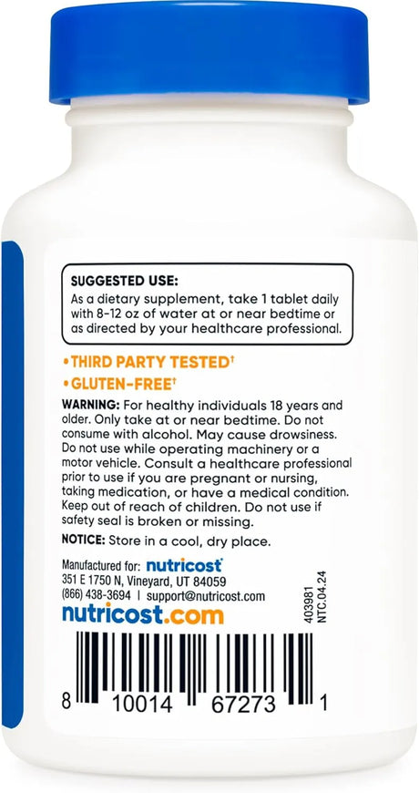 NUTRICOST - Nutricost Melatonin 10Mg. 240 Tabletas - The Red Vitamin MX - Suplementos Alimenticios - {{ shop.shopifyCountryName }}