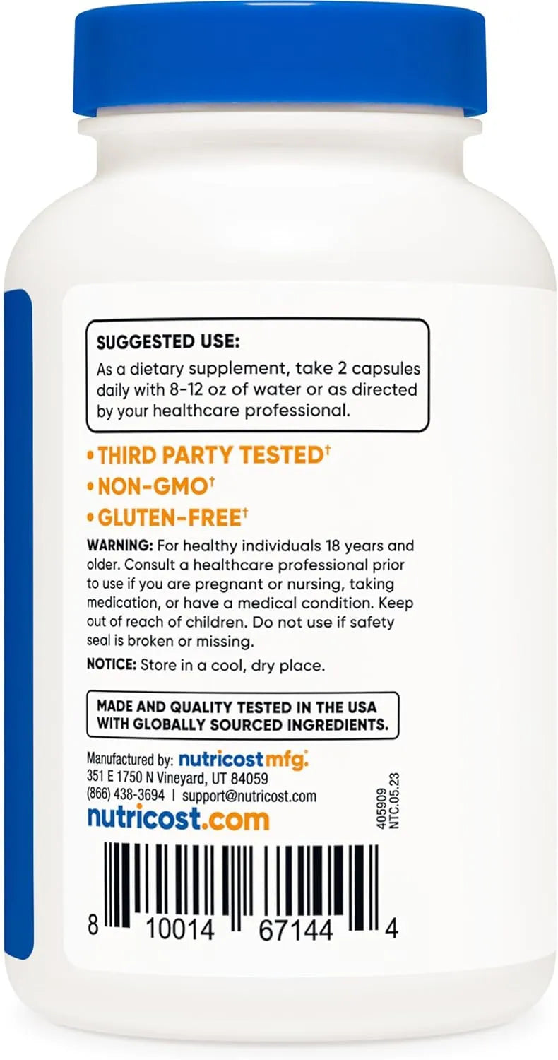 NUTRICOST - Nutricost L-Carnitine Tartrate 1000Mg. 120 Capsulas - The Red Vitamin MX - Suplementos Alimenticios - {{ shop.shopifyCountryName }}