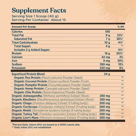 FOUR SIGMATIC - Four Sigmatic Organic Vegan Protein Powder Sweet Vanilla 600Gr. - The Red Vitamin MX - Suplementos Alimenticios - {{ shop.shopifyCountryName }}