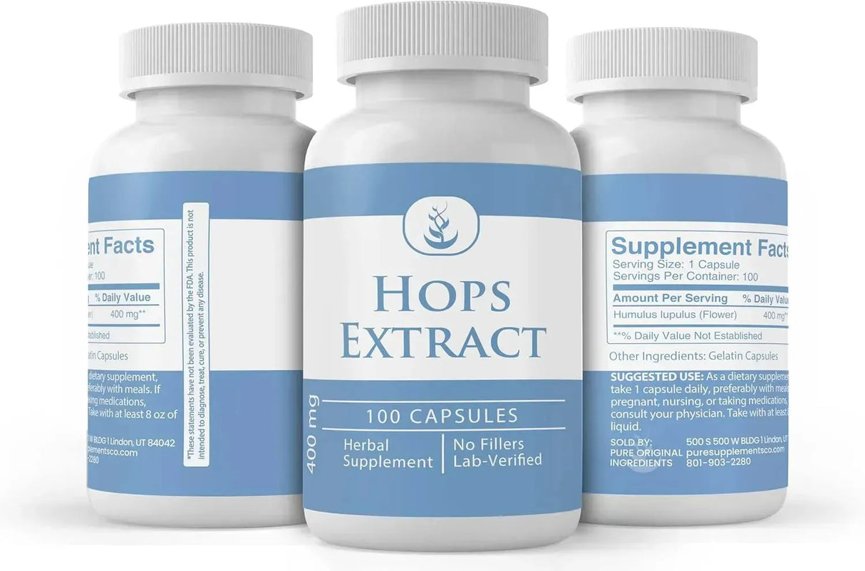 PURE ORIGINAL INGREDIENTS - Pure Original Ingredients Hops Extract 100 Capsulas - The Red Vitamin MX - Suplementos Alimenticios - {{ shop.shopifyCountryName }}