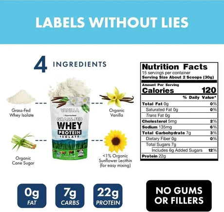 OPPORTUNITEAS - Opportuniteas Grass Fed Vanilla Whey Protein Isolate Powder 454Gr. - The Red Vitamin MX - Suplementos Alimenticios - {{ shop.shopifyCountryName }}