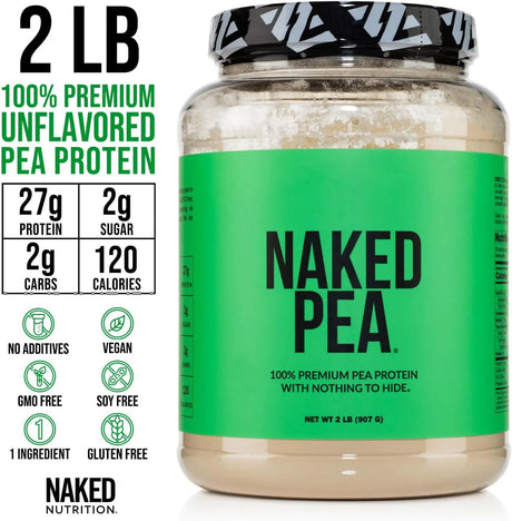 NAKED NUTRITION - Naked Pea Pea Protein Isolate 30 Servicios Unflavored 907Gr - The Red Vitamin MX - Suplementos Alimenticios - {{ shop.shopifyCountryName }}
