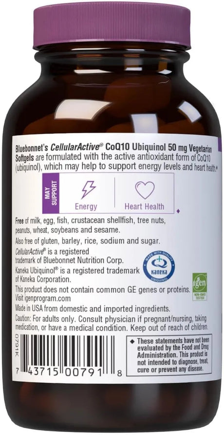 BLUEBONNET NUTRITION - Bluebonnet Nutrition Cellular Active CoQ10 Ubiquinol 50Mg. 60 Capsulas Blandas - The Red Vitamin MX - Suplementos Alimenticios - {{ shop.shopifyCountryName }}