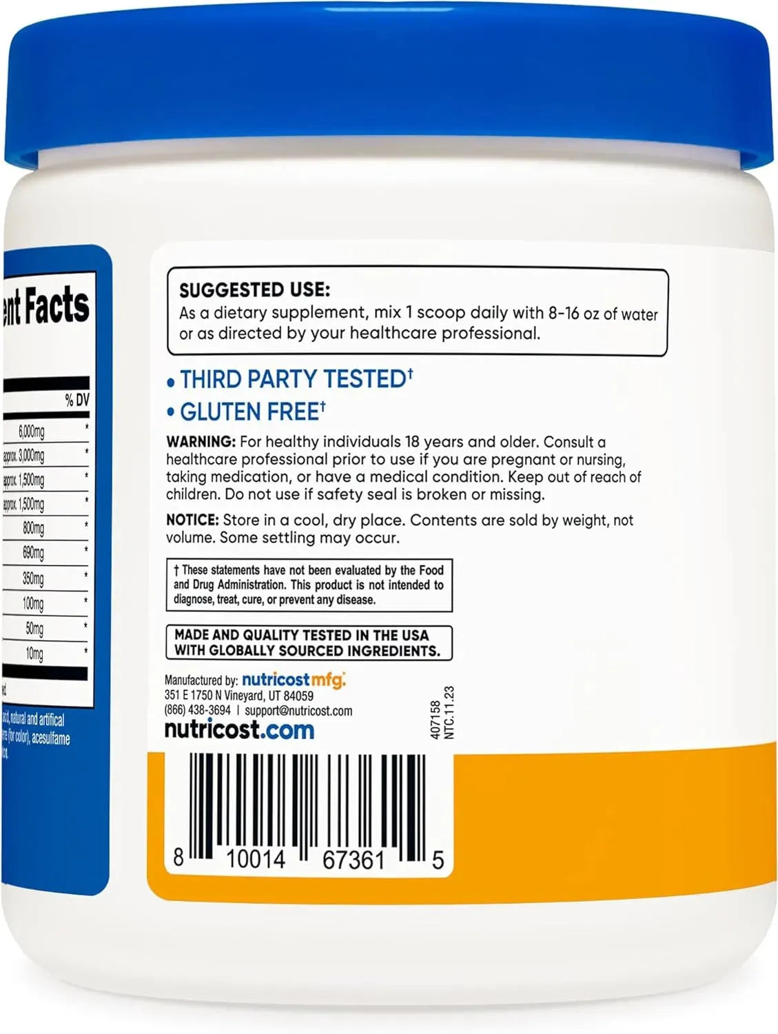 NUTRICOST - Nutricost EAA Powder 30 Servicios Peach Mango 330Gr. - The Red Vitamin MX - Suplementos Alimenticios - {{ shop.shopifyCountryName }}