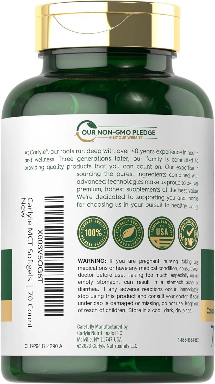 CARLYLE - Carlyle MCT Oil 3600Mg. 70 Capsulas Blandas - The Red Vitamin MX - Suplementos Alimenticios - {{ shop.shopifyCountryName }}