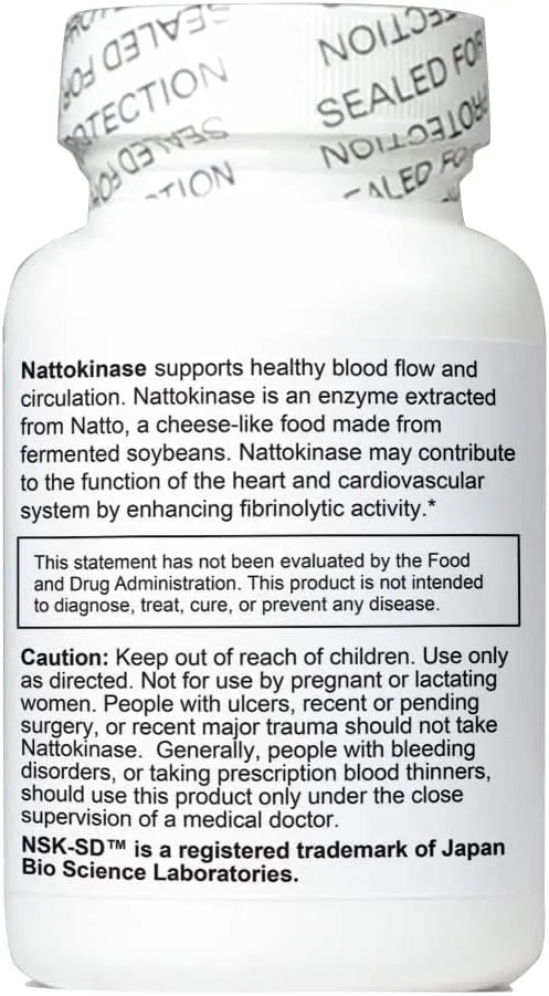 NUTRICRAFTERS - NutriCrafters Nattokinase NSK-SD 100Mg. 60 Capsulas - The Red Vitamin MX - Suplementos Alimenticios - {{ shop.shopifyCountryName }}