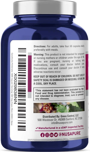 NUSAPURE - NusaPure Caralluma Fimbriata 1600Mg. 180 Capsulas - The Red Vitamin MX - Suplementos Alimenticios - {{ shop.shopifyCountryName }}