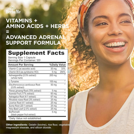 HERBAME - HerbaMe Adrenal Pump 120 Capsulas - The Red Vitamin MX - Suplementos Alimenticios - {{ shop.shopifyCountryName }}