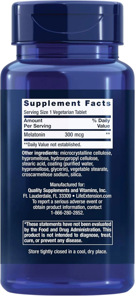 LIFE EXTENSION - Life Extension Melatonin 6 Hour Timed Release 300mcg 100 Tabletas - The Red Vitamin MX - Suplementos Alimenticios - {{ shop.shopifyCountryName }}