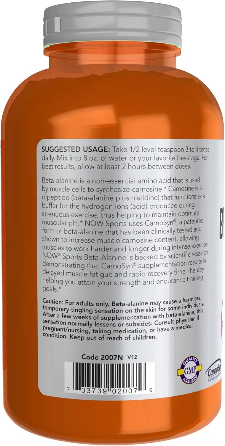 NOW SPORTS - NOW Foods Sports Nutrition Beta-Alanine Pure Powder 500Gr. - The Red Vitamin MX - Suplementos Alimenticios - {{ shop.shopifyCountryName }}