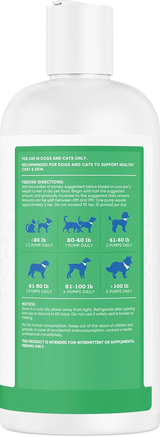 Nutricost Pets Wild Alaskan Salmon Oil for Dogs and Cats 32 Fl.Oz.