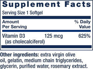 LIFE EXTENSION - Life Extension Vitamin D3 125mcg 60 Capsulas Blandas - The Red Vitamin MX - Suplementos Alimenticios - {{ shop.shopifyCountryName }}