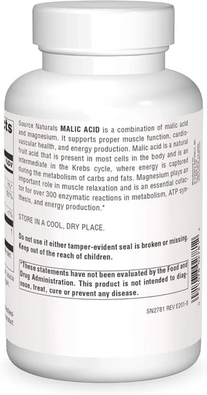 SOURCE NATURALS - Source Naturals Malic Acid 2,500Mg. 240 Tabletas - The Red Vitamin MX - Suplementos Alimenticios - {{ shop.shopifyCountryName }}