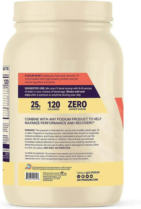 PODIUM NUTRITION - Podium Nutrition Whey Protein Powder 27 Servicios Coffee Ice Cream 924Gr. - The Red Vitamin MX - Suplementos Alimenticios - {{ shop.shopifyCountryName }}