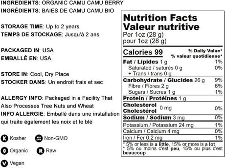 FOOD TO LIVE - Food to Live Organic Camu Camu Powder 2 Pound - The Red Vitamin MX - Suplementos Alimenticios - {{ shop.shopifyCountryName }}