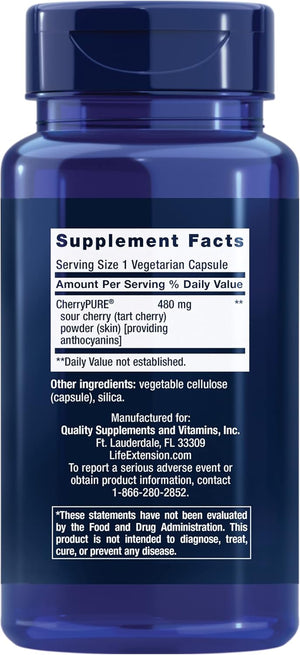 Life Extension Tart Cherry with CherryPURE 60 Capsulas