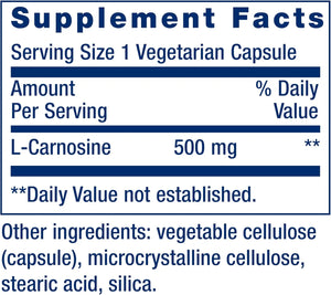 LIFE EXTENSION - Life Extension Carnosine 500Mg. 60 Capsulas - The Red Vitamin MX - Suplementos Alimenticios - {{ shop.shopifyCountryName }}