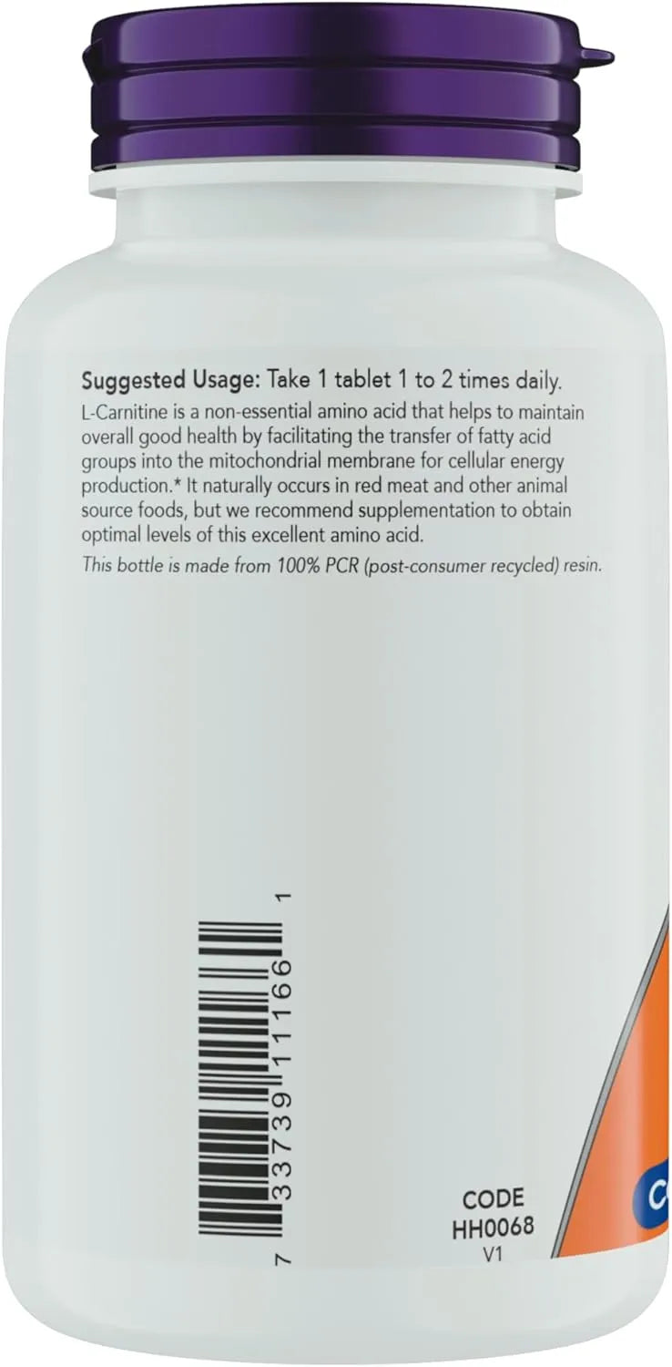 NOW SUPPLEMENTS - Now Supplements L-Carnitine 1000Mg. 150 Tabletas - The Red Vitamin MX - Suplementos Alimenticios - {{ shop.shopifyCountryName }}