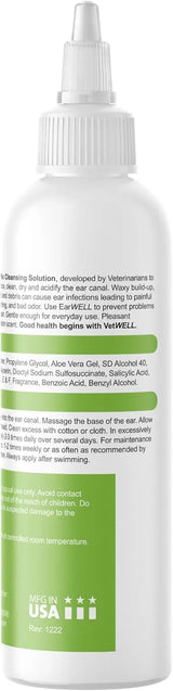 VETWELL - VetWELL Ear Cleaner for Dogs and Cats Cucumber Melon 8 Fl.Oz. - The Red Vitamin MX - Cuidado Del Oído De Perros - {{ shop.shopifyCountryName }}