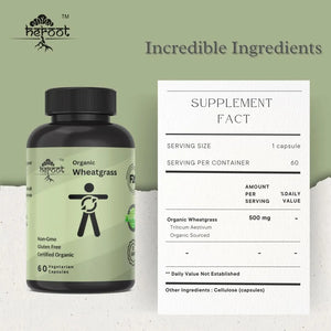 HEROOT - Heroot Organic Wheatgrass 1000Mg. 60 Capsulas - The Red Vitamin MX - Suplementos Alimenticios - {{ shop.shopifyCountryName }}