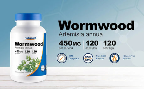 NUTRICOST - Nutricost Wormwood 450Mg. 120 Capsulas - The Red Vitamin MX - Suplementos Alimenticios - {{ shop.shopifyCountryName }}