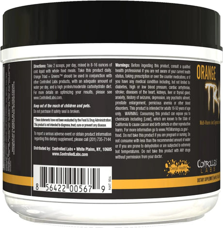 CONTROLLED LABS - CONTROLLED LABS Orange Triad Plus Greens 30 Servicios Lemon Ice Tea 412Gr. - The Red Vitamin MX - Suplementos Alimenticios - {{ shop.shopifyCountryName }}