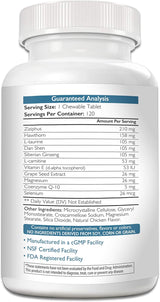 Nutrition Strength Cardio Support for Dogs Plus Antioxidants 120 Tabletas Masticables
