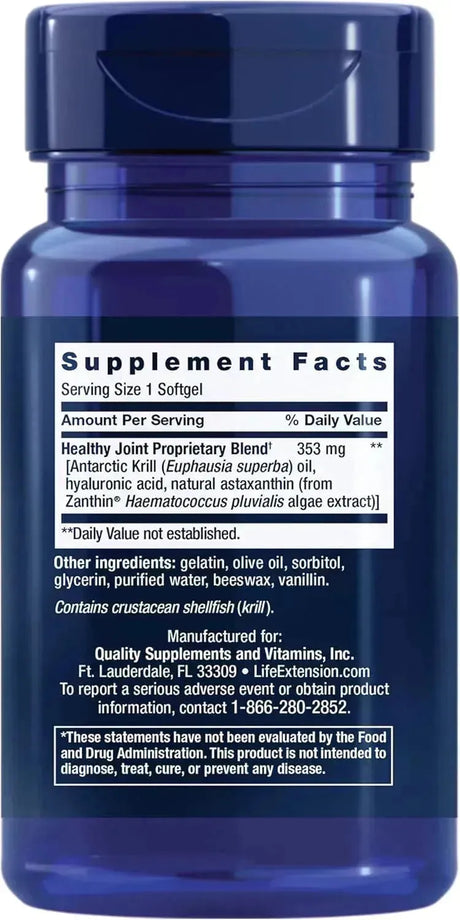 LIFE EXTENSION - Life Extension Krill Healthy Joint Formula 30 Capsulas Blandas - The Red Vitamin MX - Suplementos Alimenticios - {{ shop.shopifyCountryName }}