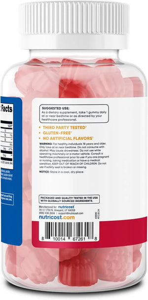NUTRICOST - Nutricost Melatonin 10Mg. Strawberry Flavored 180 Gomitas - The Red Vitamin MX - Suplementos Alimenticios - {{ shop.shopifyCountryName }}