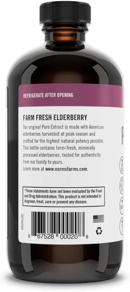 NORM'S FARMS - Norm's Farms American Elderberry Extract 237Ml. - The Red Vitamin MX - Suplementos Alimenticios - {{ shop.shopifyCountryName }}