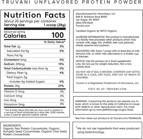 TRUVANI - Truvani Vegan Pea Protein Powder Unflavored 560Gr. - The Red Vitamin MX - Suplementos Alimenticios - {{ shop.shopifyCountryName }}