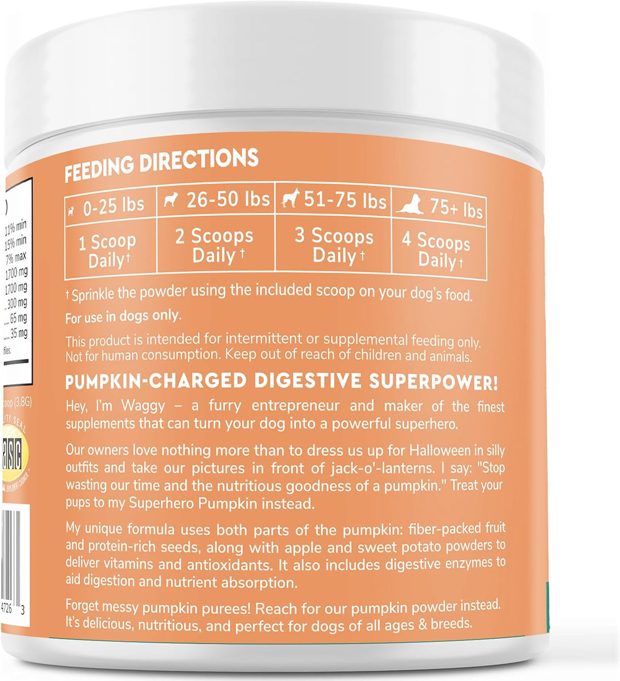 WONDER PAWS Organic Pumpkin for Dogs 228Gr.