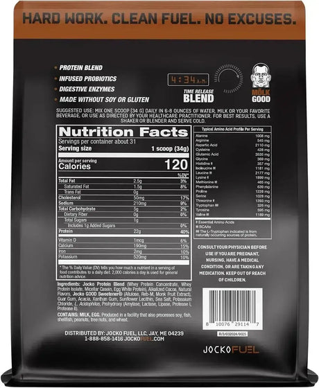 JOCKO FUEL - Jocko Mölk Whey Protein Powder Sugar Free 31 Servicios Chocolate 1054Gr. - The Red Vitamin MX - Suplementos Alimenticios - {{ shop.shopifyCountryName }}