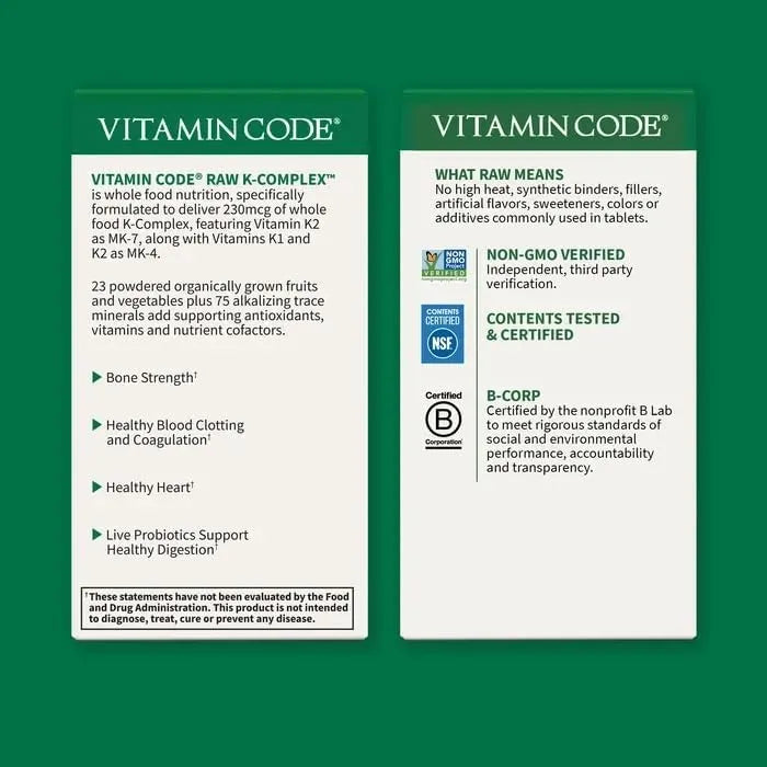 GARDEN OF LIFE - Garden of Life Vitamin K2 and K1 60 Capsulas - The Red Vitamin MX - Suplementos Alimenticios - {{ shop.shopifyCountryName }}