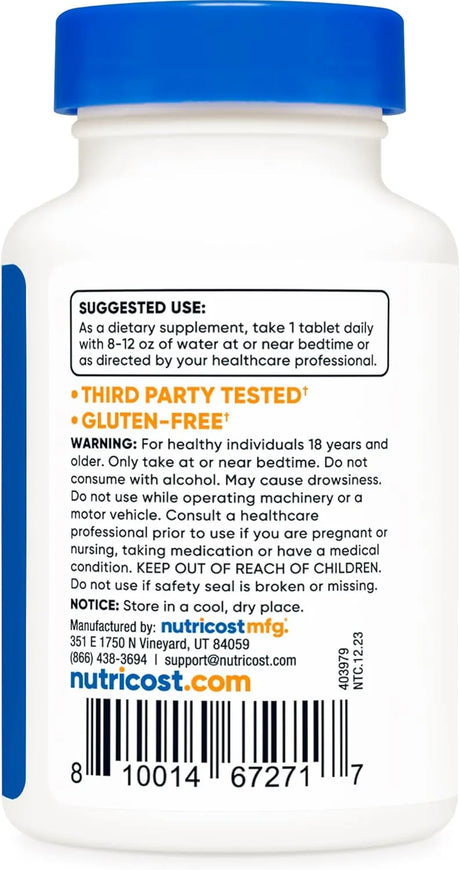 NUTRICOST - Nutricost Melatonin 3Mg. 240 Tabletas - The Red Vitamin MX - Suplementos Alimenticios - {{ shop.shopifyCountryName }}