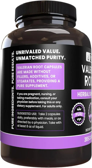 PURE ORIGINAL INGREDIENTS - Pure Original Ingredients Valerian Root 365 Capsulas - The Red Vitamin MX - Suplementos Alimenticios - {{ shop.shopifyCountryName }}