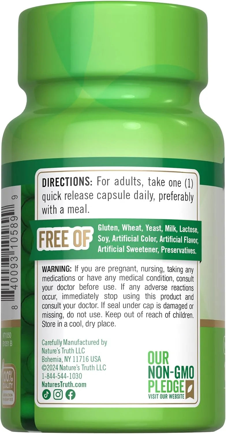 NATURE'S TRUTH - Nature's Truth B2 Vitamin 100Mg. 100 Capsulas - The Red Vitamin MX - Suplementos Alimenticios - {{ shop.shopifyCountryName }}