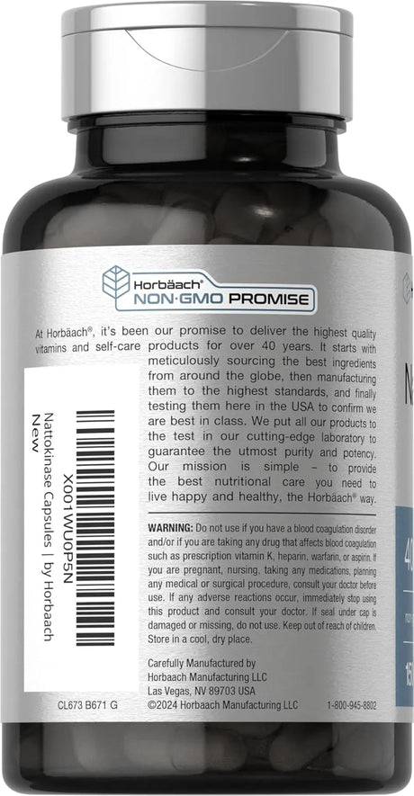 HORBAACH - Horbaach Nattokinase 4000 FU 150 Capsulas - The Red Vitamin MX - Suplementos Alimenticios - {{ shop.shopifyCountryName }}