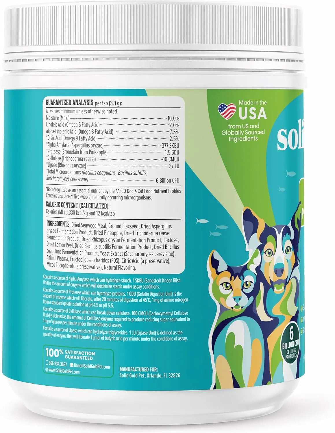 SOLID GOLD - Solid Gold SeaMeal Cat Probiotic & Dog Probiotics for Digestive Health 226Gr. - The Red Vitamin MX - Probióticos Para Perros - {{ shop.shopifyCountryName }}