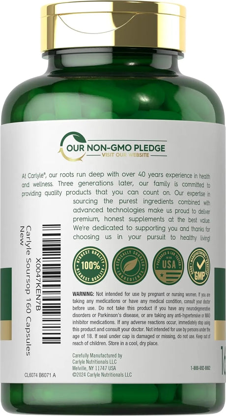 CARLYLE - Carlyle Soursop Leaves 2000Mg. 160 Capsulas - The Red Vitamin MX - Suplementos Alimenticios - {{ shop.shopifyCountryName }}
