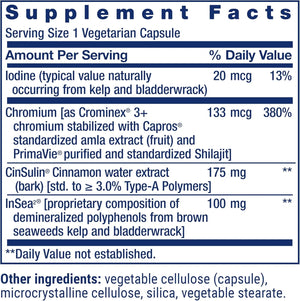LIFE EXTENSION - Life Extension CinSulin with InSea2 and Crominex 3+ 90 Capsulas - The Red Vitamin MX - Suplementos Alimenticios - {{ shop.shopifyCountryName }}
