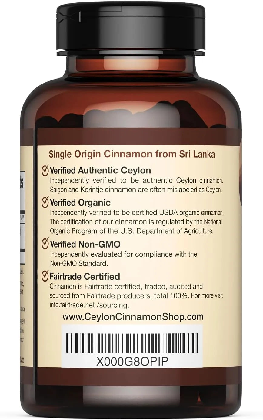 CEYLON CINNAMON SHOP - Ceylon Cinnamon Shop Organic Ceylon Cinnamon 90 Capsulas - The Red Vitamin MX - Suplementos Alimenticios - {{ shop.shopifyCountryName }}