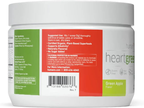 HUMANN - humanN HeartGreens 30 Servicios Green Apple Flavor 150Gr. - The Red Vitamin MX - Suplementos Alimenticios - {{ shop.shopifyCountryName }}