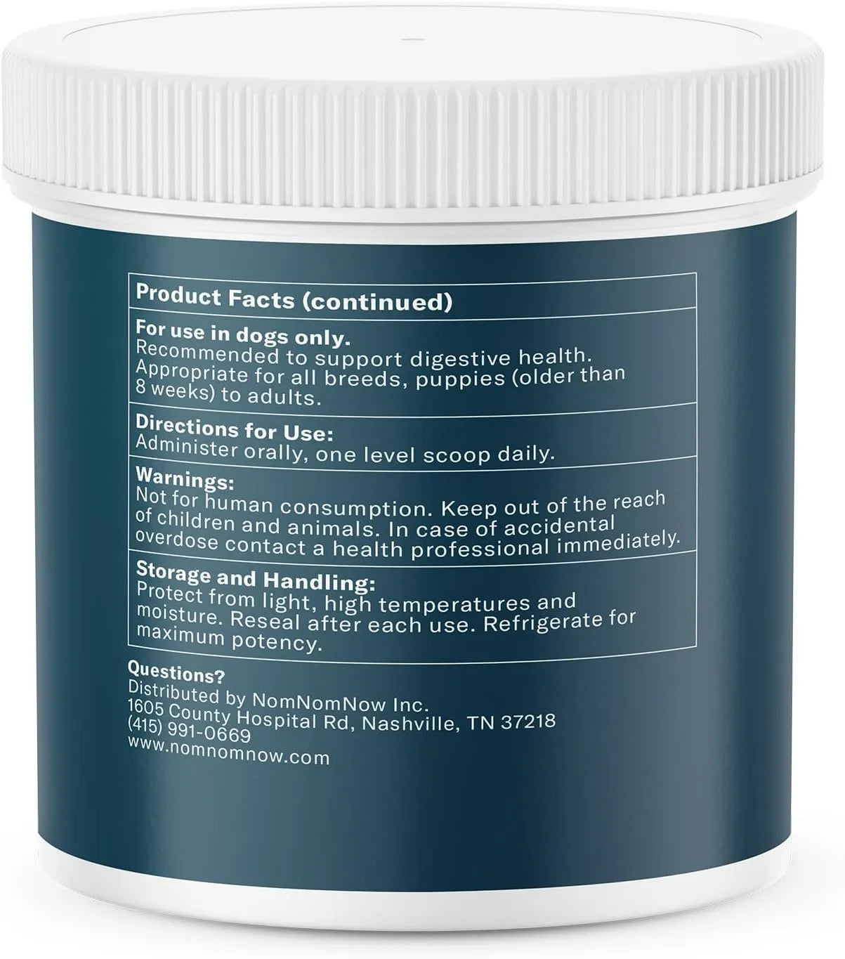 NOMNOMNOW - Nom Nom Dog Full Spectrum Probiotic Support 60Gr. - The Red Vitamin MX - Probióticos Para Perros - {{ shop.shopifyCountryName }}