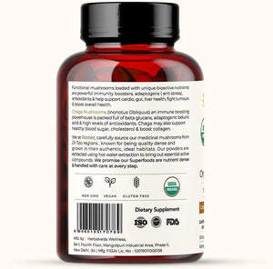 ROOTED - ROOTED Actives Siberian Chaga Mushroom Extract 60 Capsulas - The Red Vitamin MX - Suplementos Alimenticios - {{ shop.shopifyCountryName }}