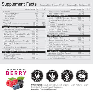 KAGED MUSCLE - Kaged Organic Greens Superfood Powder 30 Servicios Berry 510Gr. - The Red Vitamin MX - Suplementos Alimenticios - {{ shop.shopifyCountryName }}