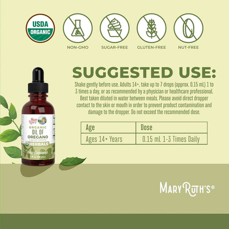 MARY RUTH ORGANICS - MaryRuth Organics Oregano Oil Drops 1 Fl.Oz. - The Red Vitamin MX - Suplementos Alimenticios - {{ shop.shopifyCountryName }}
