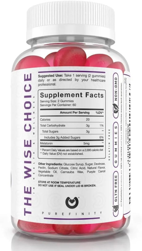 PUREFINITY - PUREFINITY Melatonin 5Mg. Gummies 120 Gomitas - The Red Vitamin MX - Suplementos Alimenticios - {{ shop.shopifyCountryName }}